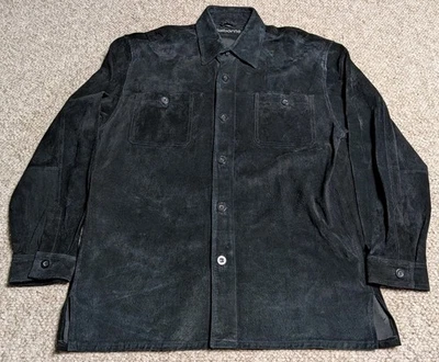 CLAIBORNE - SUEDE LEATHER Mens Medium Shirt Jacket - Image 1 of 4