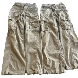 American Eagle Women’s/Girls/Teen Cargo Pants, Set Of 2! Size 000 Short, Khaki - Picture 1 of 6