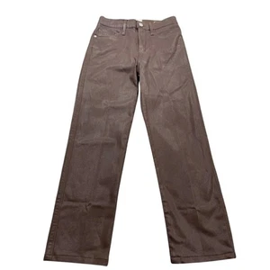 Frame Brown Le Sylvie Slender Straight Denim Jeans W/ Luxe Coating, Size 30 - Bild 1 von 4