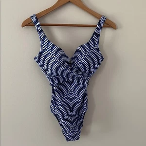 Miraclesuit Hypnotique Escape Badeanzug Bügel Einteiler Schlankmacher Blau Gr. 8 - Bild 1 von 16