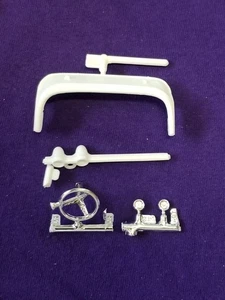58 Impala CUSTOM DASH GAUGES STEERING WHEEL from AMT 1:25 Model 1958 Chevrolet - Picture 1 of 9