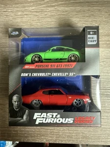 Jada Furious & Furious Legacy Series 2024 Porsche 911 & Dom’s Chevelle 2-Pack - Picture 1 of 2
