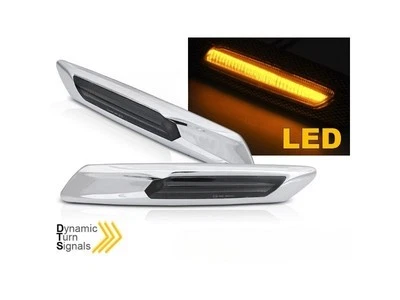 Para BMW 5 F10 F11 2010 2011 2012 2013 dirección lateral plata humo SEQ LED Foto 1 de 3