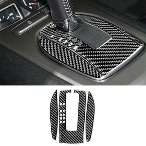 For Chevrolet Camaro Carbon Fiber Cover Trim 2010-2015 Interior Gear Shift Panel - Picture 1 of 12