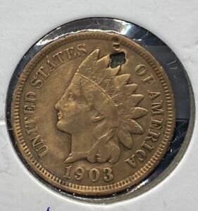 1903 indian head penny cent With Error