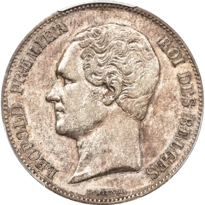 1848 Belgium 2 1/2 Francs, PCGS VF Details-Cleaned, Scarce Date Small Head KM-11 - Image 1 of 3