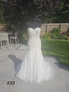 Fishtail / Mermaid wedding Bridal dress size 10 Ex Sample Sale Reduced - Picture 1 of 11