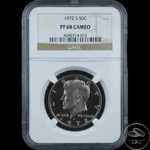 1972 S Kennedy Half Dollar NGC PF68 Cameo 50C - Picture 1 of 2