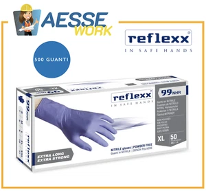 500 GUANTI IN NITRILE ALTO SPESSORE REFLEXX 99 NHR | 10 SCATOLE DA 50 PZ. - Imagen 1 de 8