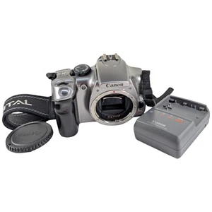 Canon EOS Digital Rebel / EOS 300D 6.3MP DSLR Camera Body w/ 1GB ElitePro, Strap - Picture 1 of 11