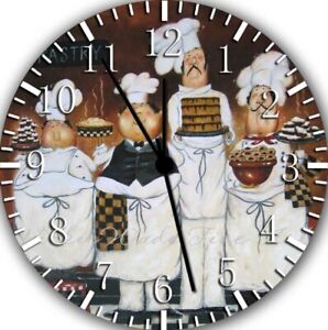 Chefs Kitchen Dining room Wall Clock Frameless Silent Nice Gifts or Decor G60