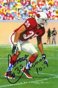 Tarjeta de arte de línea de gol firmada por Aeneas Williams GLAC autografiada con los cardenales de la corte JSA - Imagen 1 de 3