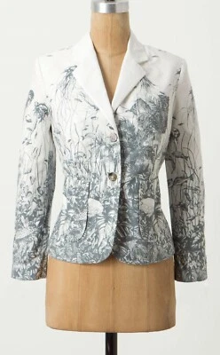 Chaqueta Blazer Hijas de la Liberación Algodón Ortiga de Mar Nueva con Etiqueta Anthropologie Foto 1 de 4