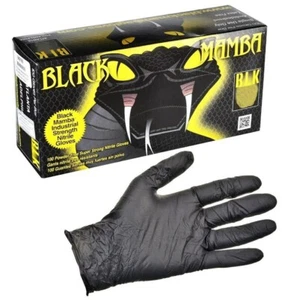 Black Mamba strapazierfähige Nitrilhandschuhe, Werkstatt, Mechaniker, 100er Pack - Größe Medium - Bild 1 von 2