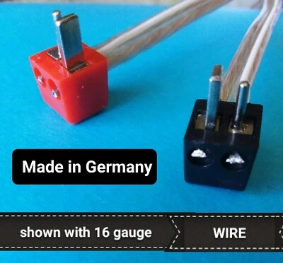 德国制造 Small Profile 2 针 Din 公头扬声器插头连接器 螺钉类型 — 第 1/4 张图片