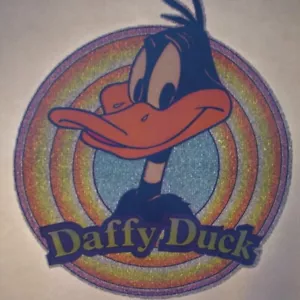 DAFFY DUCK 1970er VINTAGE CARTOON BÜGELBILD TRANSFER - SCHÖN, B-4 - Bild 1 von 3