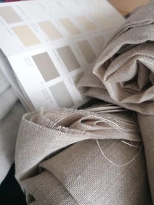 linen Fabric sheer voile curtain drape Aalst- Natural Paolo Moschino 140x200cm - Picture 1 of 6