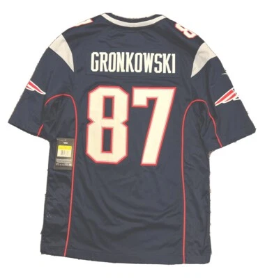 Nueva camiseta deportiva Rob Gronkowski pequeña para hombre New England Patriots azul marino Nike pantalla de juego Foto 1 de 4