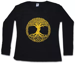 CAMISETA DE MUJER YGGDRASIL TREE LOGO III MANGA LARGA Arsénico Celta - Imagen 1 de 1