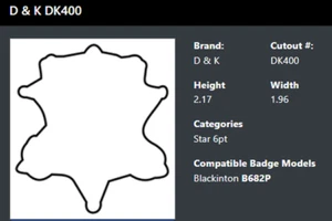 D&K 440 Hidden Badge & ID CREDIT CARD CASH Wallet CUTOUT DK400 Blackington B682P - Picture 1 of 5