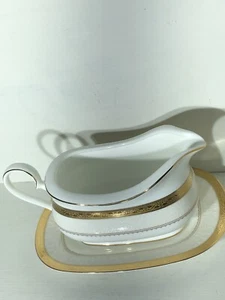 Vintage Noritake “Odessa Gold” Gravy Boat And Underplate - Picture 1 of 8