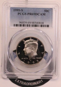 1995-S 50C Kennedy Half Dollar Proof -PCGS PR69DCAM GENUINE BEAUTIFUL COIN - Picture 1 of 4