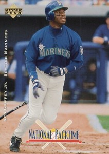 KEN GRIFFEY JR. 1995 Upper Deck National Packtime Insert #6/18.  MARINERS