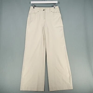 Lululemon Wide Leg Trousers Womens 28 Beige City Sleek High Rise Utilitech Pants - Picture 1 of 24