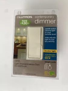 Lutron NSB DV-600PH - Lichtschalter mit Dimmer Mandeldekor einpolig - Bild 1 von 3