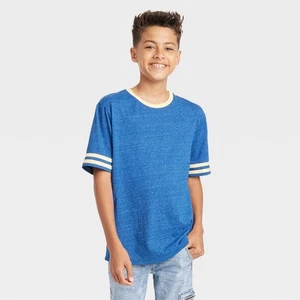 Boys' Striped Short Sleeve T-Shirt - Art Class™ Blue XS - Picture 1 of 1