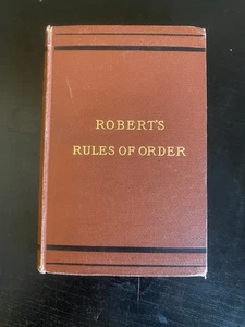 Robert's Rules Of Order Deliberative Assemblies Hardcover Pocket Manual 1906 - Picture 1 of 9