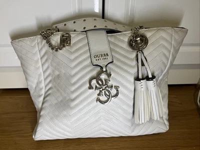 Guess medium White Shoulder Bag With Stud Detail - Image 1 of 4