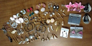 Pierced Earring LOT 45 Diff Style Length Type Age Orig Size Material Shape WEAR - Picture 1 of 17