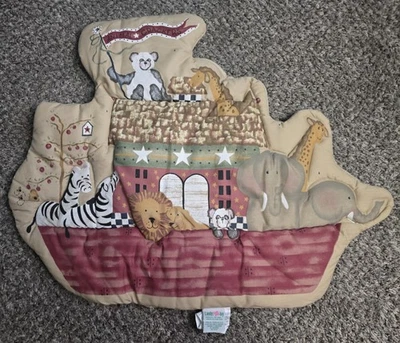 Animal Crackers Soft Wall Hanging Baby Nursery Noahs Ark Lambs & Ivy Vintage - Image 1 of 4