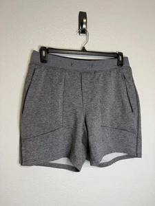 Lululemon Textured Tech Linerless Shorts Men's Size Large Grey Zip Pockets - Picture 1 of 7