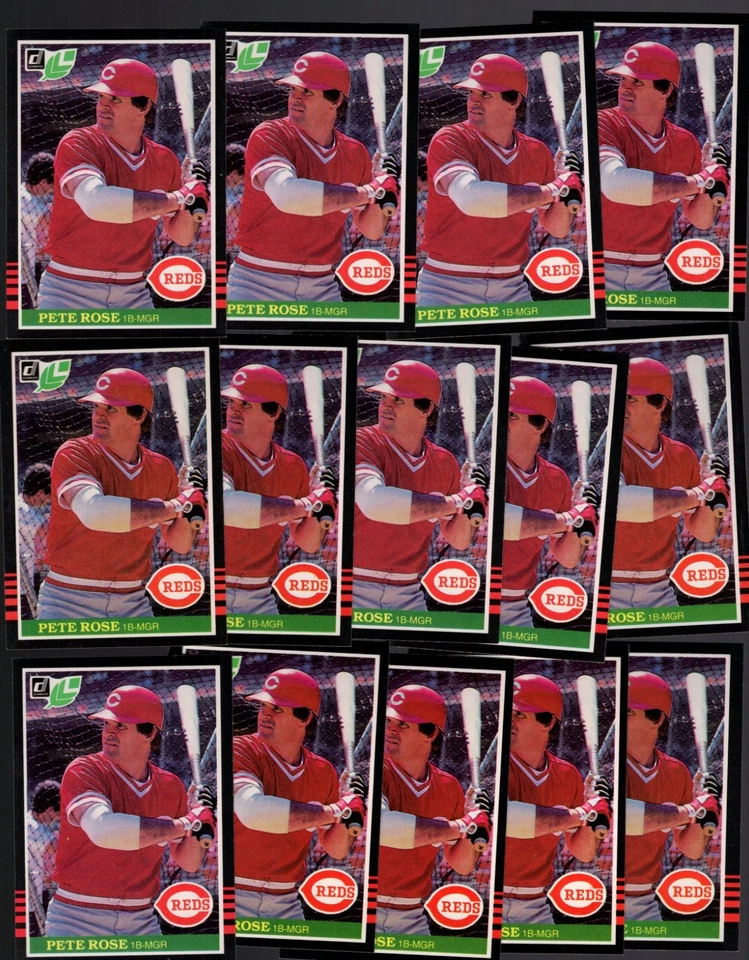 Donruss Leaf #144 1985 lote de (14) Pete Rose casi nuevo+ Cincinnati Rods Foto 1 de 1