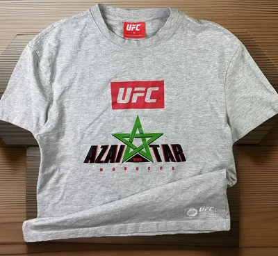 Camiseta UFC Ottman Azaitar Camiseta Gráfica Marruecos MMA Doble Cara Hombres Talla M Gris Foto 1 de 4