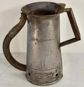 Antique Brookins Oil Can Dayton Ohio 2 Quarts Primitive Americana Transportation - Imagen 1 de 17