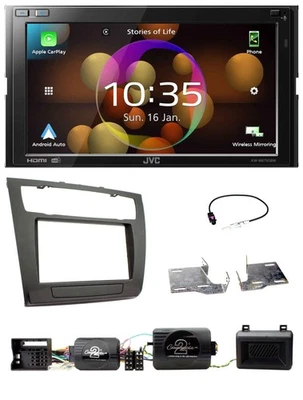 JVC DAB Lenkrad 2DIN Bluetooth USB Autoradio für BMW 1er PDC aut. Klima E87/E88/ - Bild 1 von 4