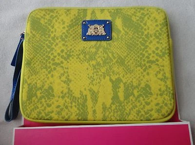 JUICY COUTURE PITÓN SERPIENTE IPAD/TABLETA PULSERA NEOPRENO DIAMANTE AMARILLO NUEVO CON ETIQUETAS $52 Foto 1 de 4