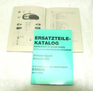 SIMSON SPORT - ERSATZTEIL-KATALOG 1963 - NACHDRUCK - ZEICHNUNG+LISTE A5 - 520* - Picture 1 of 1