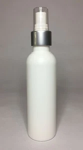 Empty 200ml White Boston bottles And Matt Silver Atomiser spray ANY AMOUNT - Picture 1 of 1