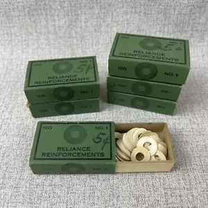 Lote de 6 cajas vintage de suministros de oficina Reliance Reforcements - Imagen 1 de 8