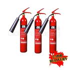 3 x 2KG CO2 CARBON DIOXIDE FIRE EXTINGUISHERS WAREHOUSE OFFICE HOME NEW *24HRS*