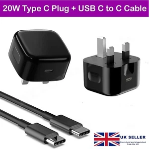 Schwarz für Samsung Galaxy A15 A16 A25 A35 A55 5G Super Schnell Ladegerät Stecker & Kabel - Bild 1 von 10