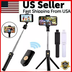 Selfie Stick Tripod Remote Desktop Stand Cell Phone Holder For iPhone Samsung US - Picture 1 of 14