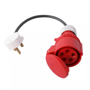 3 Phase Industrial 5 Pin PAT Testing Adaptor 415V 16a Socket to 13a Plug LDM165S - Picture 1 of 1