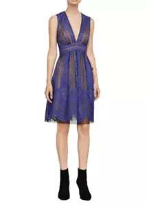 NEW BCBGMAXAZRIA KELLYN EMBROIDERED DRESS NST68K75/M983A SIZE 12 - Picture 1 of 5