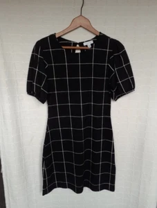 Topshop Black & White Checked Dress Size 12 - Picture 1 of 6