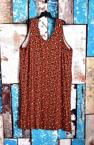 Damen Joyspun ärmellos Midi Schlafhemd Gepard Größe 3X braun NEU - Bild 1 von 14